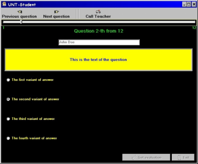 Screenshot of the application UNeTest PLUS - #3