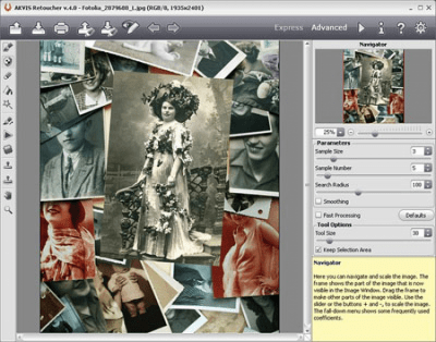 Screenshot of the application AKVIS Retoucher - #1
