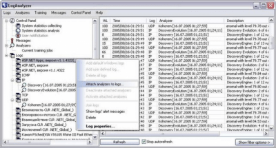 Screenshot of the application winLogAnalyzer - #2