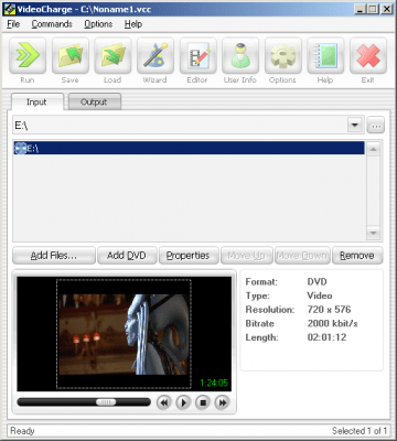 Screenshot of the application Videocharge Full - #1