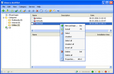 Screenshot of the application MultiSet - #1