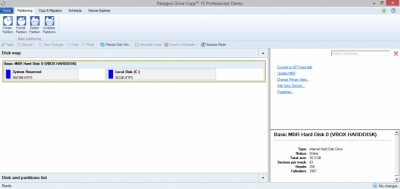 Screenshot of the application Paragon Drive Copy 15 Professional - #2