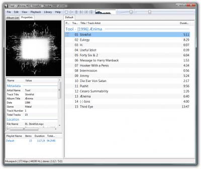 Screenshot of the application foobar2000 for Windows - #1