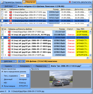 Screenshot of the application Duplicate File Detector - #1