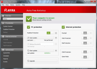 Screenshot of the application Avira Free Antivirus - #2