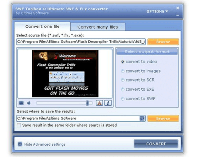 Screenshot of the application FLV to AVI Converter - #1