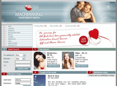 Screenshot of the application Matchmaking Solution APR.2007 - #1