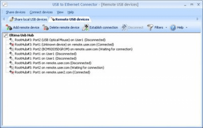 Screenshot of the application USB over IP Network - #1