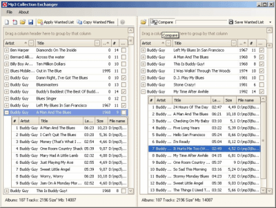 Screenshot of the application Mp3 Collection Exchanger - #1