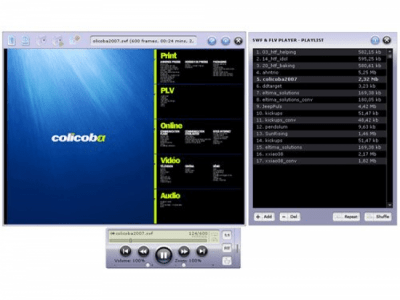 Screenshot of the application SWF &amp; FLV Player - #1