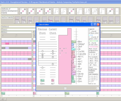 Screenshot of the application Musical Palette - Melody Composing Tool - #1