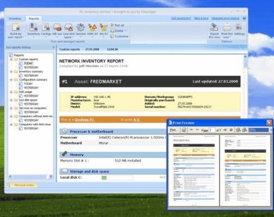 Screenshot of the application PC Inventory Advisor - #1