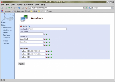 Screenshot of the application Firecast - #1