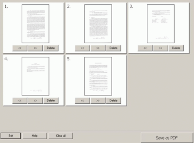 Screenshot of the application Graphics2PDF - #1