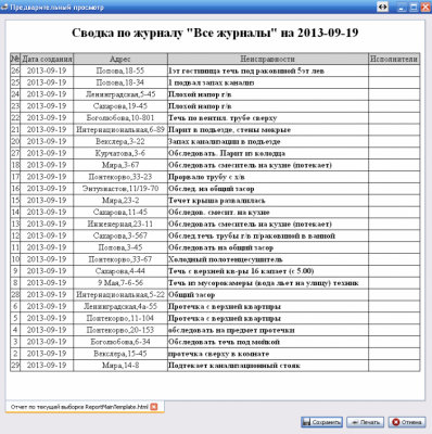 Screenshot of the application Housing and Communal Services Dispatcher - #4