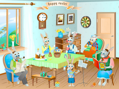 Screenshot of the application Easter Rabbits - #1