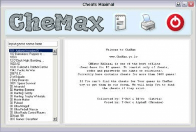 Screenshot of the application CheMax - #1