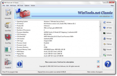 Screenshot of the application WinTools.net Classic - #1