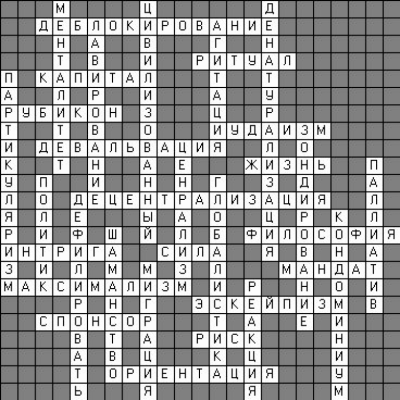 Screenshot of the application Crossword generator - #1