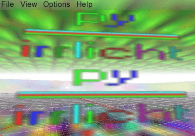 Screenshot of the application pyirrlicht - #3