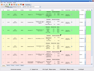 Screenshot of the application Delivery Manager - #5