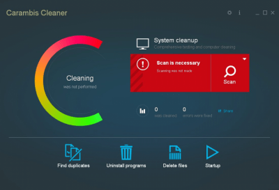 Screenshot of the application Carambis Cleaner - #3