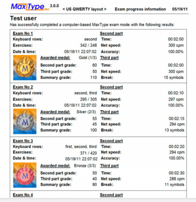 Screenshot of the application MaxType PRO - #5