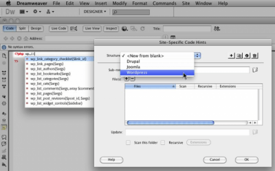 Screenshot of the application Adobe Dreamweaver CC - #1