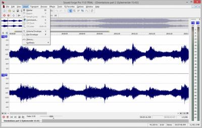 Screenshot of the application Sound Forge Pro - #4