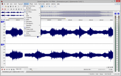 Screenshot of the application Sound Forge Pro - #6