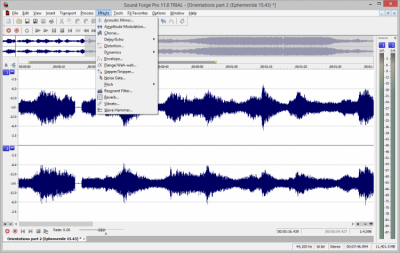 Screenshot of the application Sound Forge Pro - #7