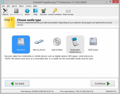 Screenshot of the application EasyRecovery Professional - #1