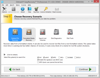 Screenshot of the application EasyRecovery Professional - #2