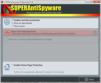 Screenshot of the application SUPERAntiSpyware - #4