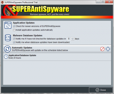 Screenshot of the application SUPERAntiSpyware - #7