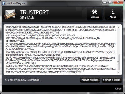 Screenshot of the application TrustPort Tools - #3