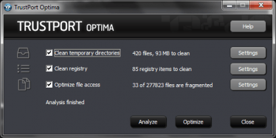 Screenshot of the application TrustPort Tools - #5