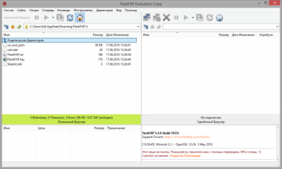 Screenshot of the application FlashFXP - #3