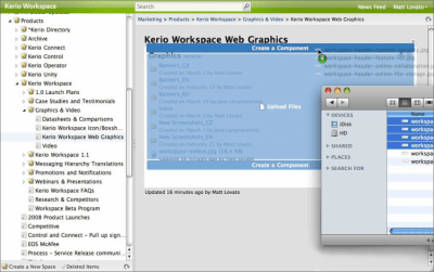 Screenshot of the application Kerio Workspace - #2