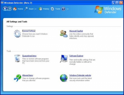 Screenshot of the application Microsoft Windows Defender - #1