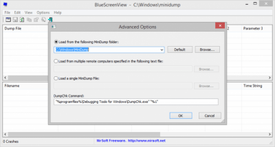 Screenshot of the application BlueScreenView - #3