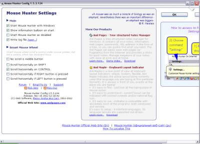 Screenshot of the application Mouse Hunter - #3