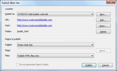 Screenshot of the application WYSIWYG Web Builder - #3