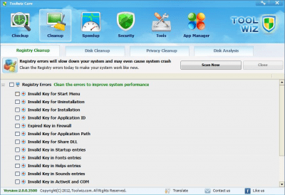 Screenshot of the application Toolwiz Care - #2