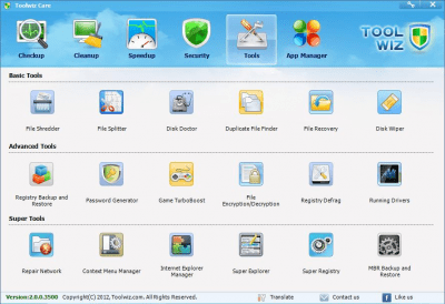 Screenshot of the application Toolwiz Care - #5