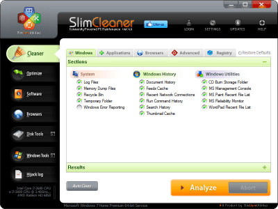 Screenshot of the application SlimCleaner - #4