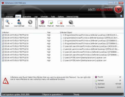 Screenshot of the application Ashampoo Anti-Virus - #1