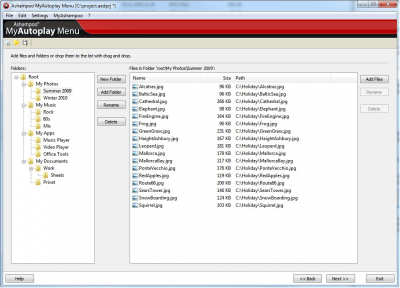 Screenshot of the application Ashampoo MyAutoplay Menu - #1