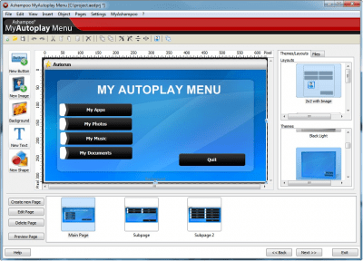 Screenshot of the application Ashampoo MyAutoplay Menu - #2