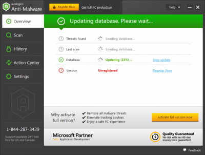 Screenshot of the application Auslogics Anti-Malware - #1